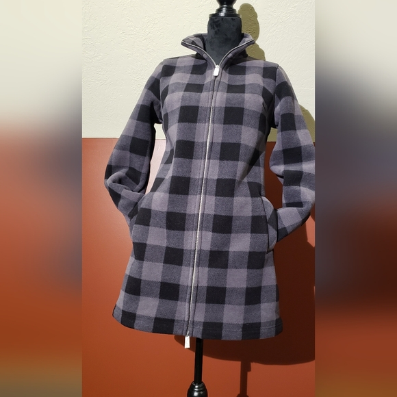 Denim & Co. Women Plaid Print Sherpa Lined Fleece Coat NWT - Picture 10 of 10